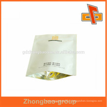 Fabricant Chine couche laminée à trois couches porte sac en papier blanc kraft pour café avec zippé